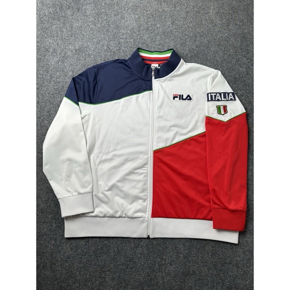 Mens Soccer Italy Fila Italia Colorblock Full Zip Track Jacket Size XXL